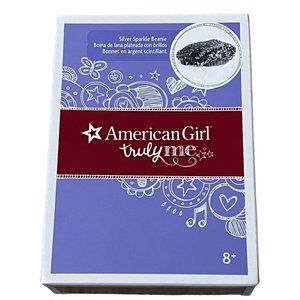 American Girl Silver Sparkle Beanie Silver Sequin NIB 18" Doll Clothing
